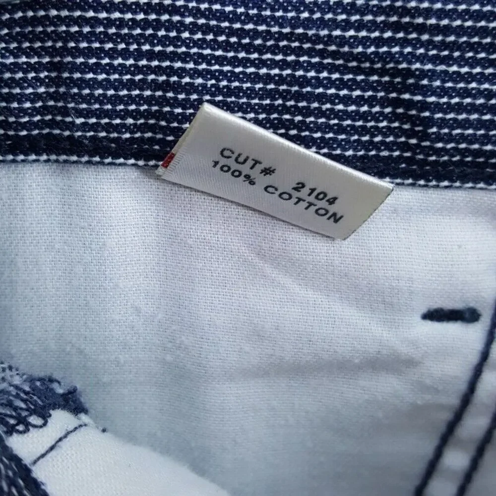 J BRAND Womens Shorts Size 25 Blue Stripe Chino Cuffed 5
